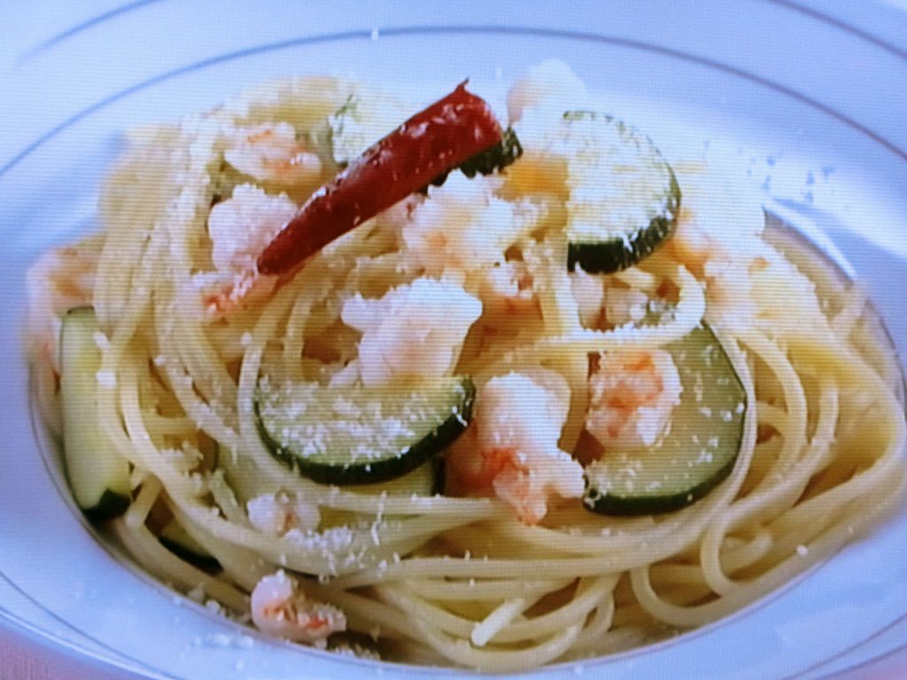 【上沼恵美子のおしゃべりクッキング】ズッキーニと海老のスパゲッティのレシピ・上沼恵美子・小池浩司