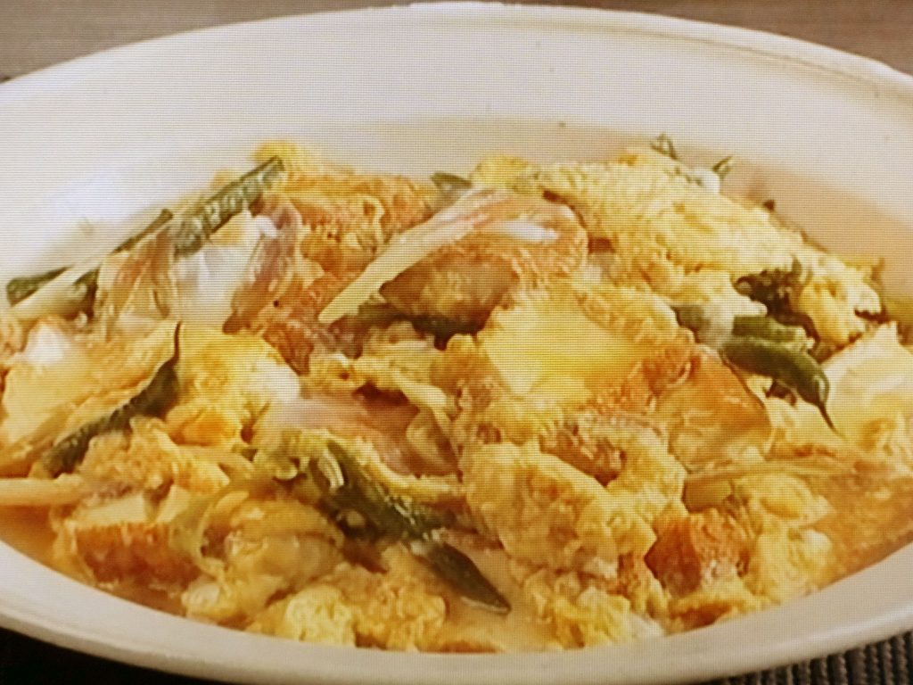 【キューピー３分クッキング】厚揚げ、いんげん、みょうがの卵とじのレシピ・石原洋子