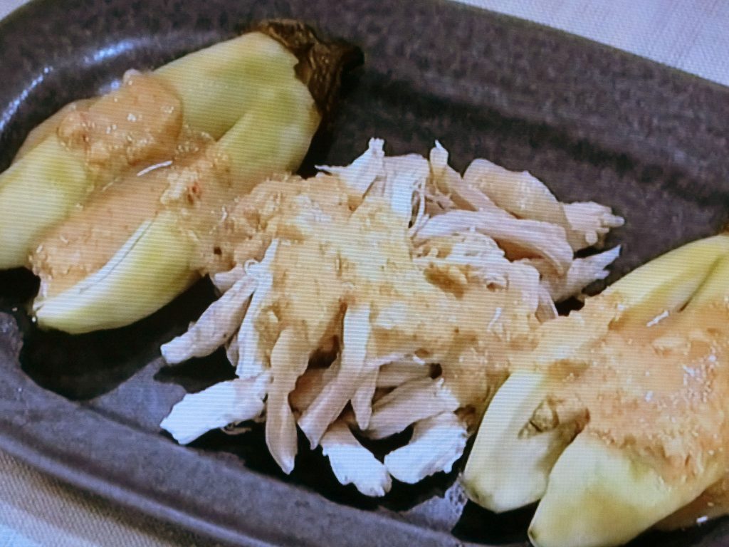 【きょうの料理】丸ごとなすと鶏むねのレンジ蒸しのレシピ・尾身奈美枝