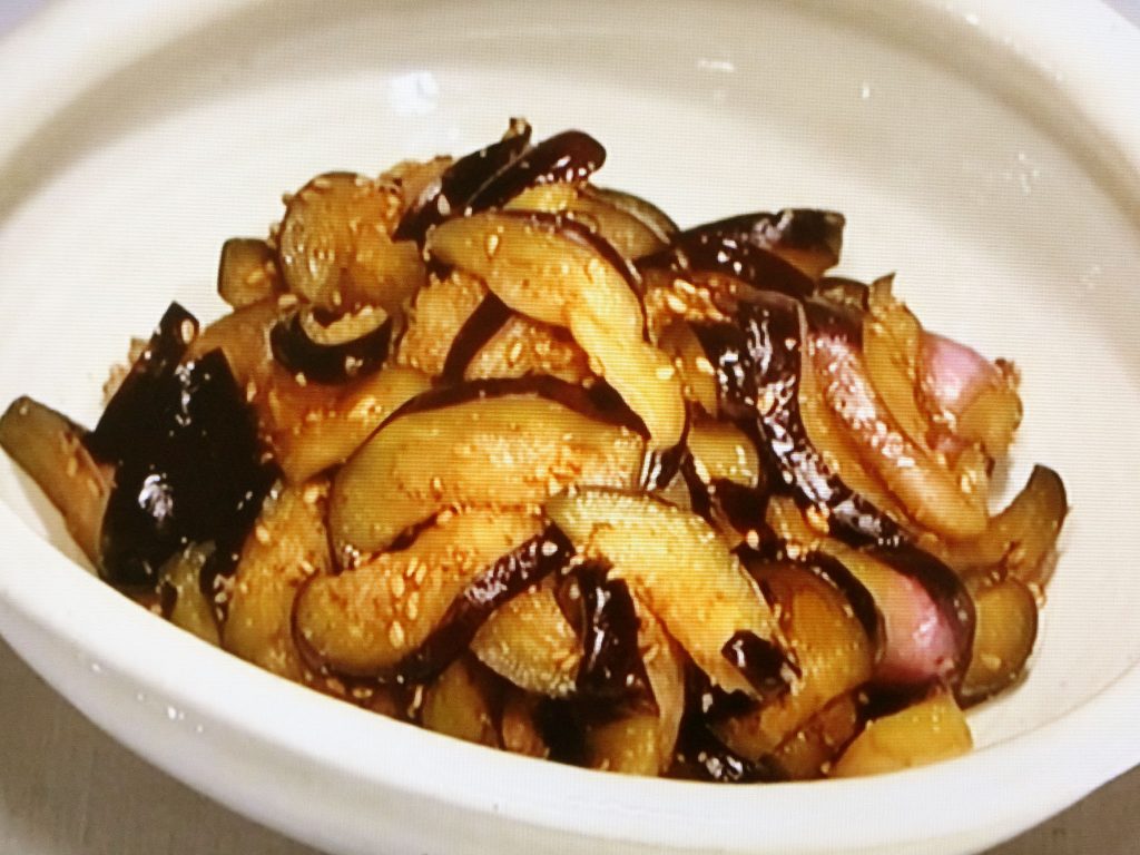 【きょうの料理】塩もみなすのごまナムルのレシピ・髙城順子