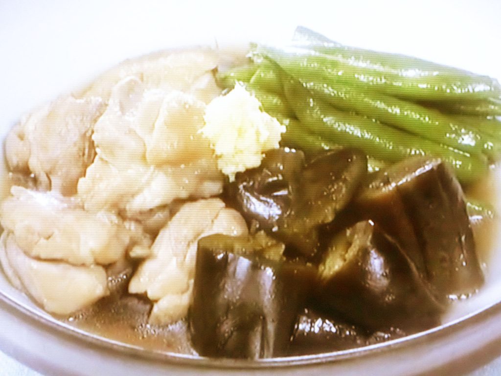 【きょうの料理ビギナーズ】なす、いんげん、鶏肉の炊き合わせのレシピ・藤野嘉子