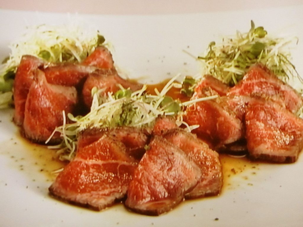 【上沼恵美子のおしゃべりクッキング】牛肉のたたき　柚子風味のレシピ・上沼恵美子・岡本健二