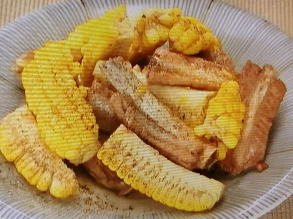 【おかずのクッキング】とうもろこしとスペアリブの煮つけのレシピ・土井善晴