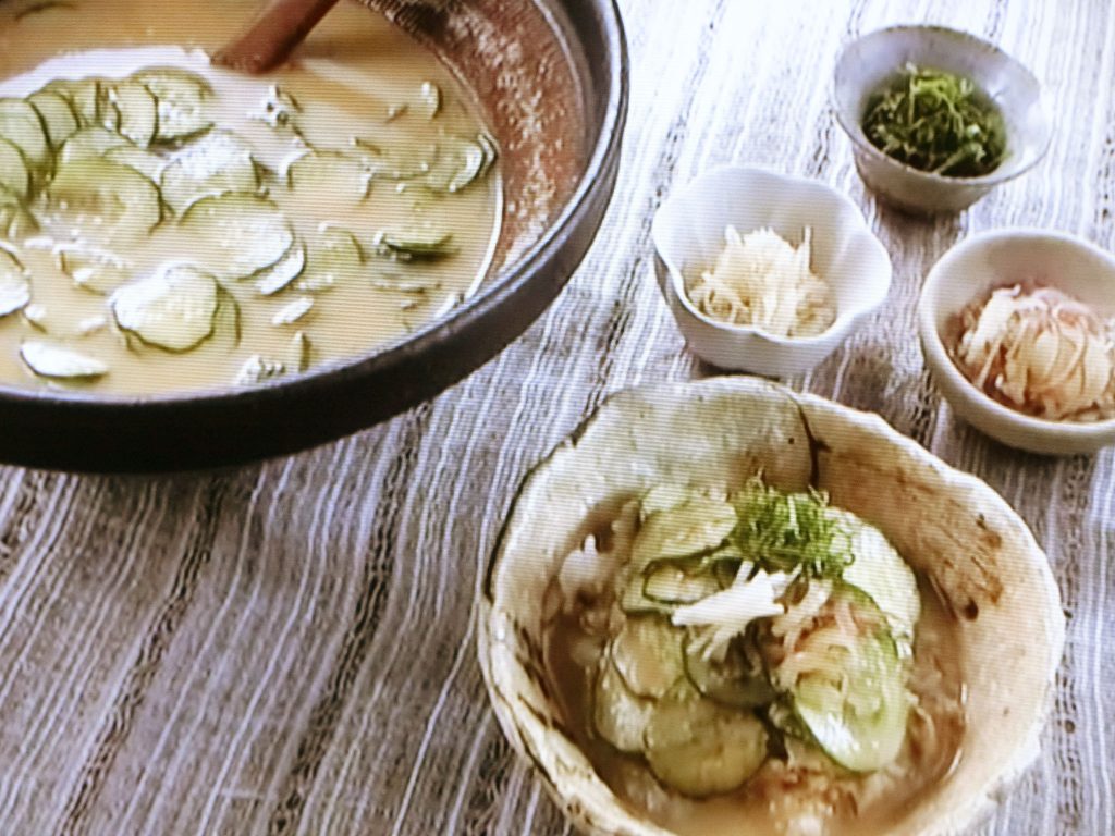 【きょうの料理】きゅうりの冷や汁のレシピ・かるべけいこ・スザンヌ