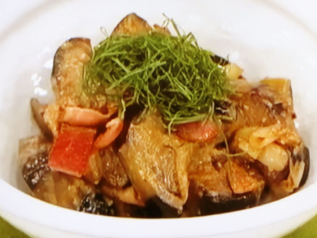 【あさイチ】米なすとベーコンのみそ炒めのレシピ・みんな！ゴハンだよ・髙城順子