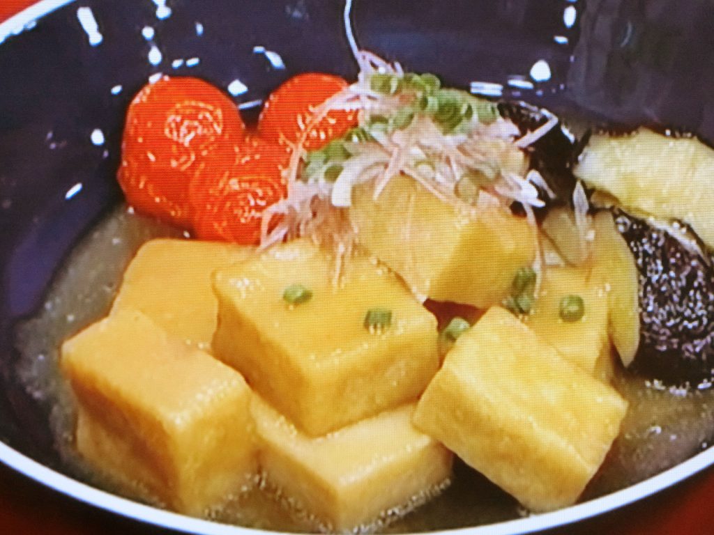 【ノンストップ】もちもち高野豆腐のさっぱり揚げ浸しのレシピ・検索きょうのおしゃレシピ