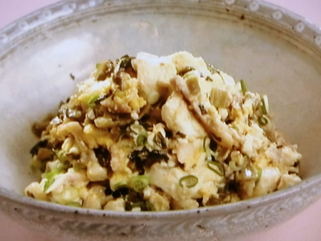 【上沼恵美子のおしゃべりクッキング】豆腐と高菜の煎り煮のレシピ・上沼恵美子・岡本健二