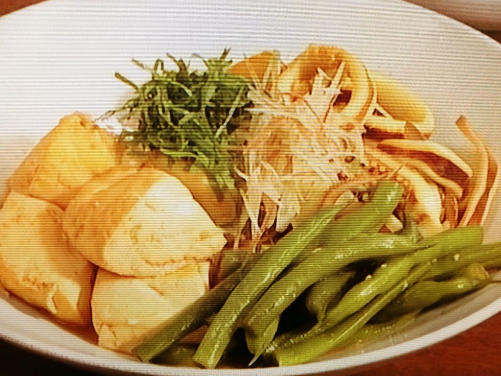 【キューピー３分クッキング】いか、豆腐、いんげんの煮もののレシピ・藤井恵