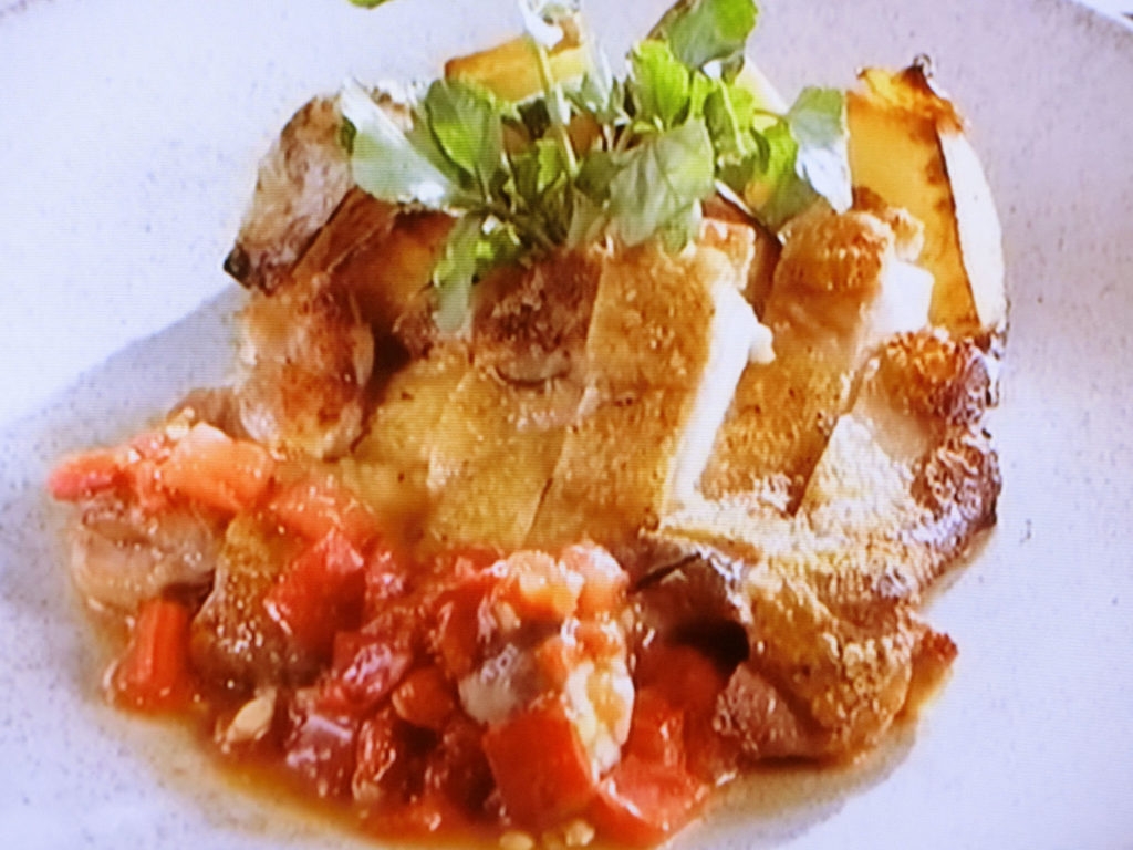 【あさイチ】鶏もも肉のパリパリソテー　トマト＆レモンソースのレシピ・ハレトケキッチン・秋元さくら・阿部サダヲ