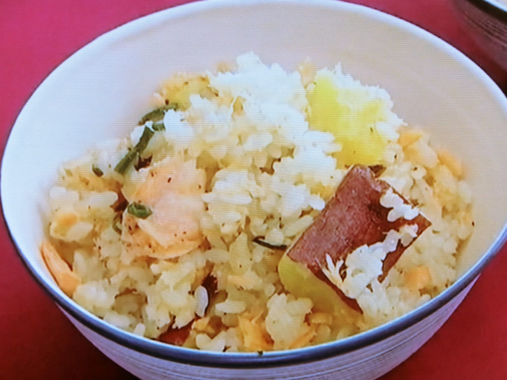 【おかずのクッキング】鮭とさつまいもの炊き込みご飯のレシピ・野崎洋光
