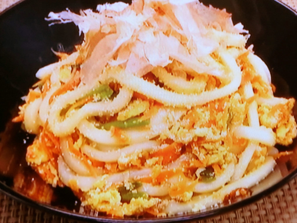 【ノンストップ】ニンジンしりしり焼きうどんのレシピ・坂本昌行・坂本昌行のOne Dish