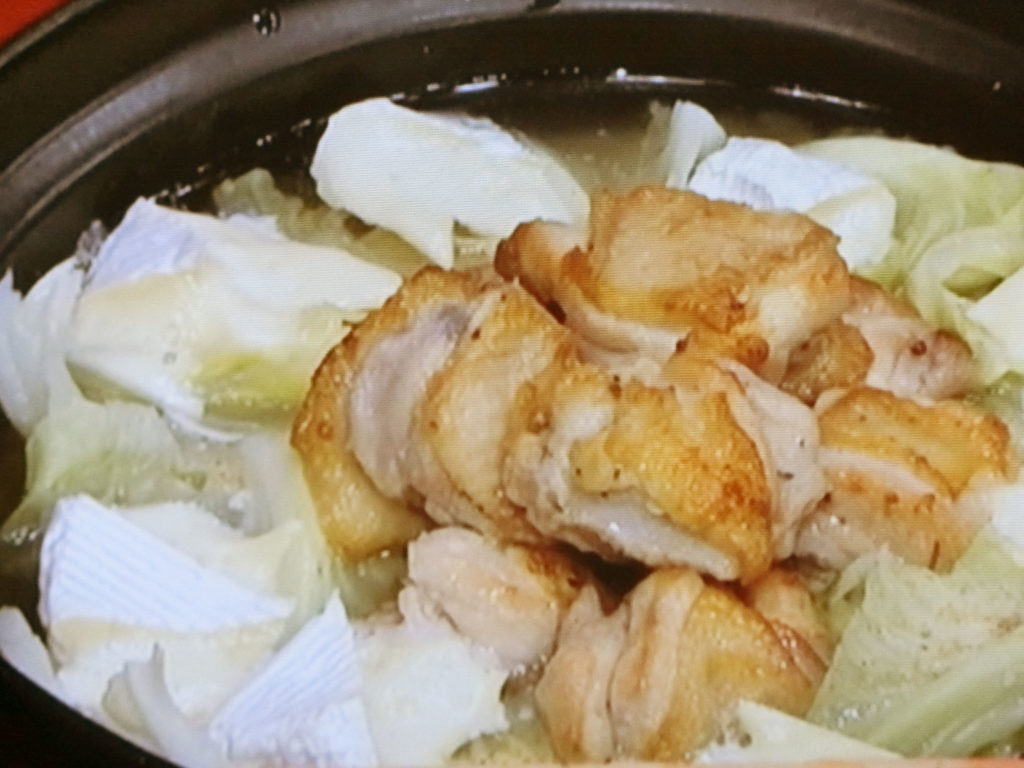 【ノンストップ】食べて幸せ！キャベツとチーズの洋風チキン鍋のレシピ・検索きょうのおしゃレシピ