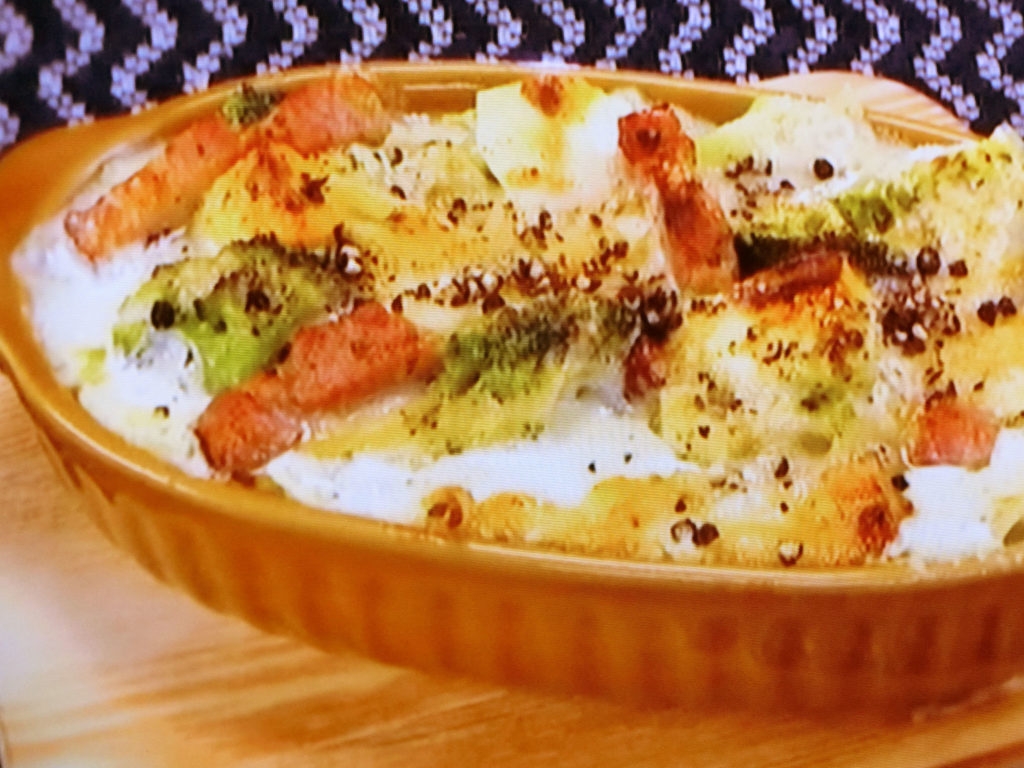 【ノンストップ】ブロッコリーのカルボナーラグラタンのレシピ・坂本昌行・坂本昌行のOne Dish