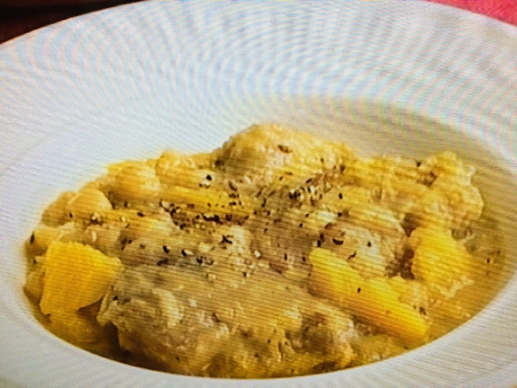 【キューピー３分クッキング】豚肉とひよこ豆のオレンジ煮のレシピ・上島亜紀