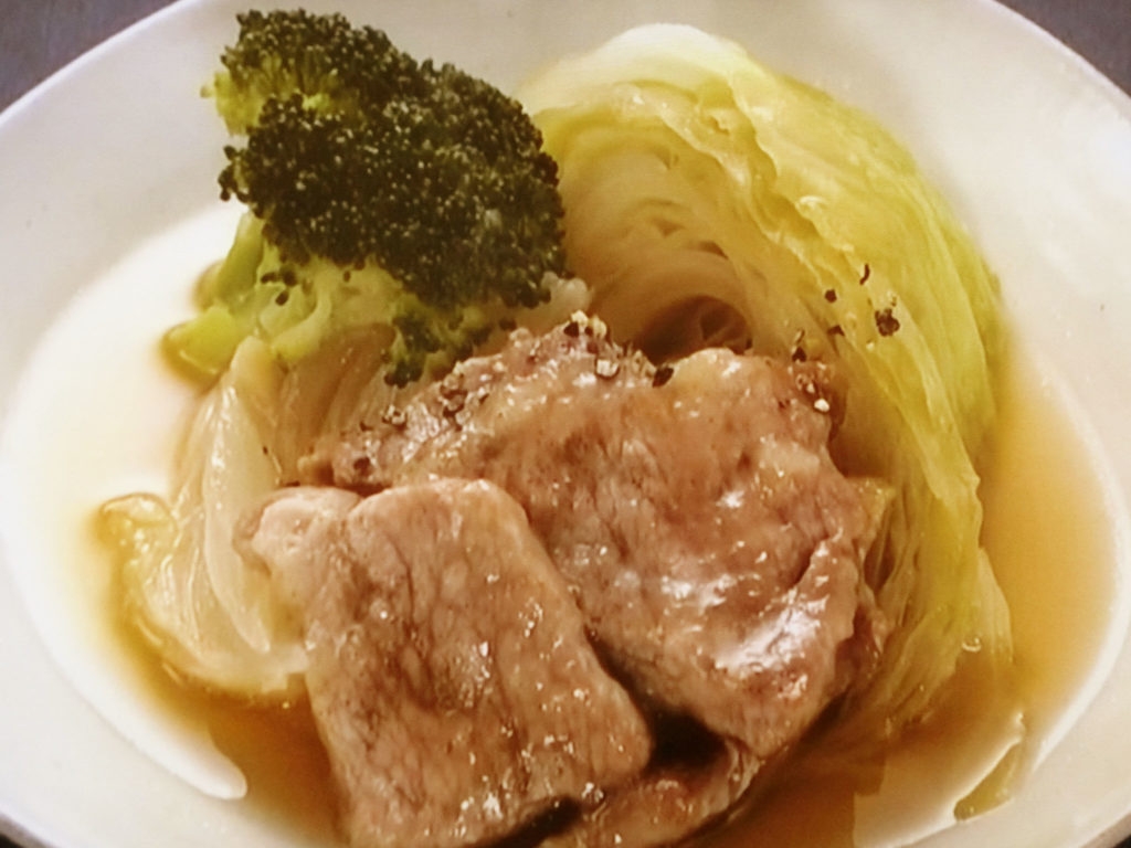 【きょうの料理】豚肉とキャベツの重ね煮のレシピ・大原千鶴