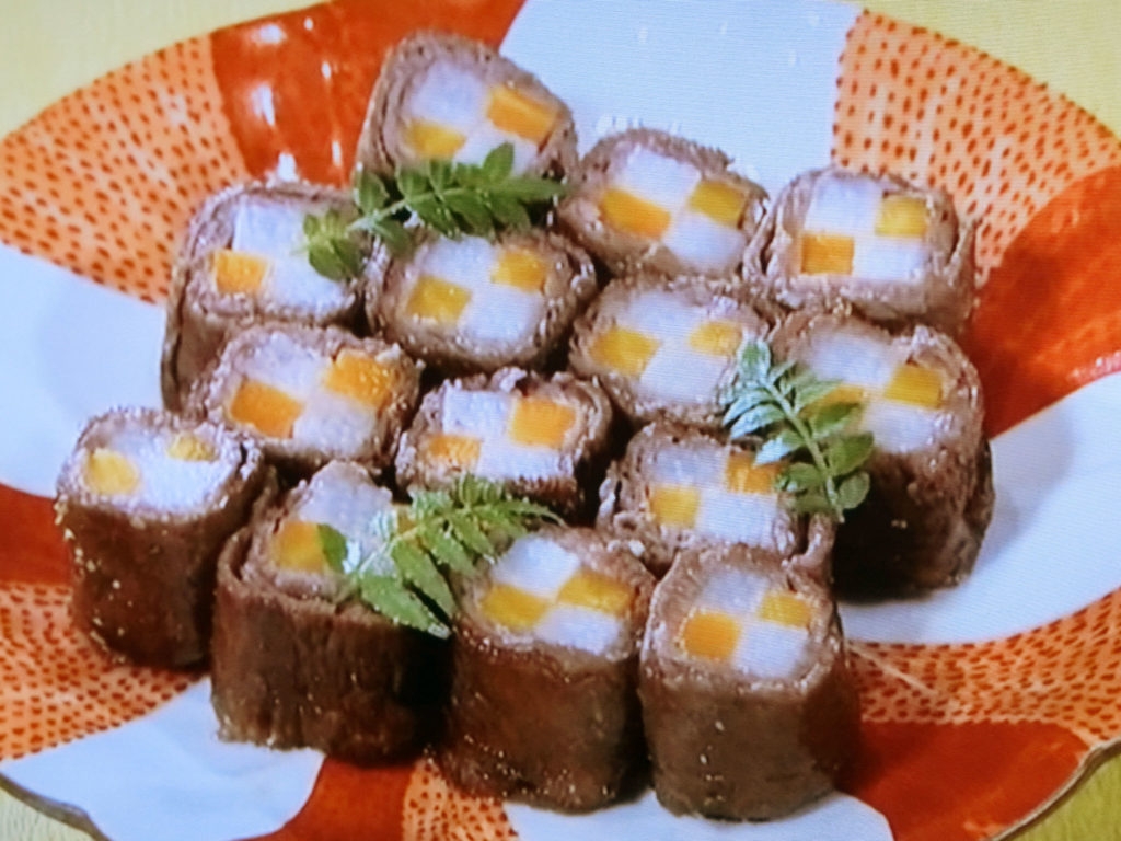 【おかずのクッキング】長芋、にんじん、牛肉の八幡巻きのレシピ・笠原将弘