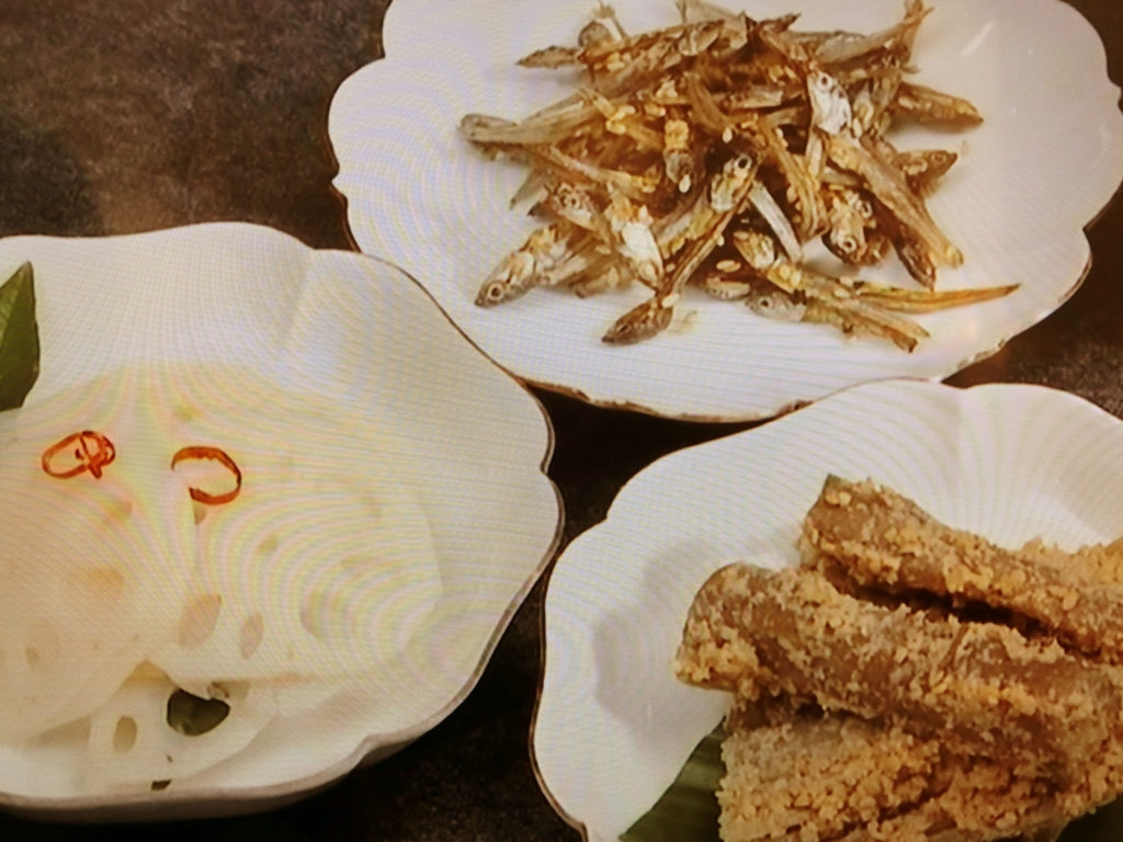 【キューピー３分クッキング】祝い肴3種（田作り・たたきごぼう・酢れんこん）のレシピ・ワタナベマキ