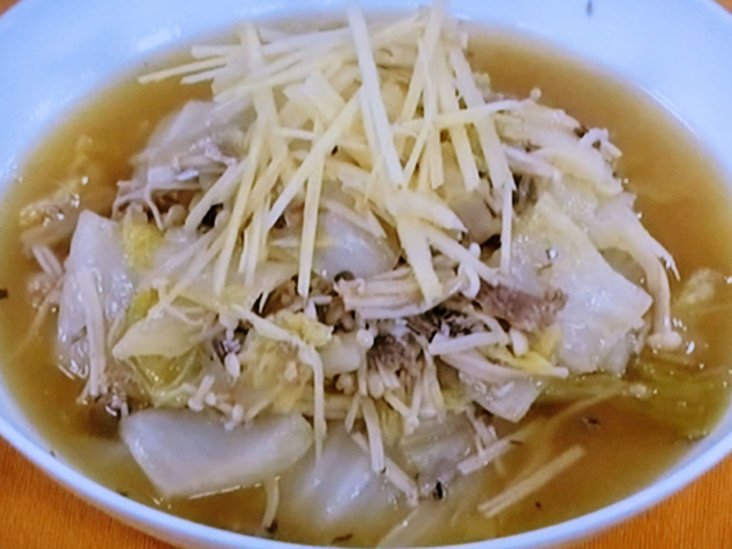 【きょうの料理】白菜とさば缶の煮物のレシピ・山本麗子