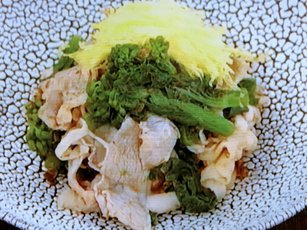 【あさイチ】菜の花と豚しゃぶのおかかあえのレシピ・みんな！ゴハンだよ・舘野雄二