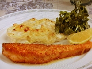 キューピー３分クッキング 鮭のチーズムニエル ドフィノア添えの料理レシピ おさらいキッチン