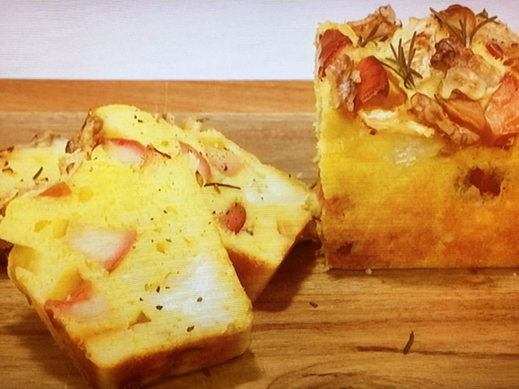 【キューピー３分クッキング】チーズとりんごのケーク サレのレシピ・若山 曜子