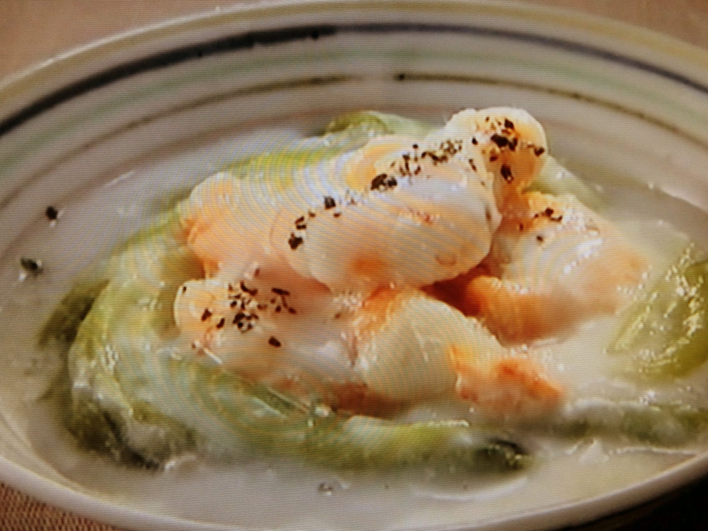 【おかずのクッキング】エビと青梗菜のクリームあんかけのレシピ・大原千鶴