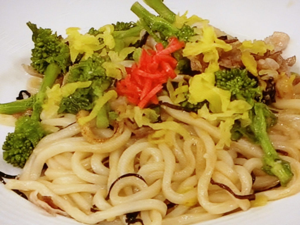 【ごごナマ】花菜の焼きうどんのレシピ・遠藤正博