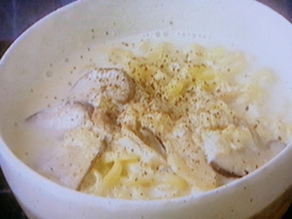【男子ごはん】しいたけと豚の豆乳ラーメンのレシピ・国分太一・栗原心平
