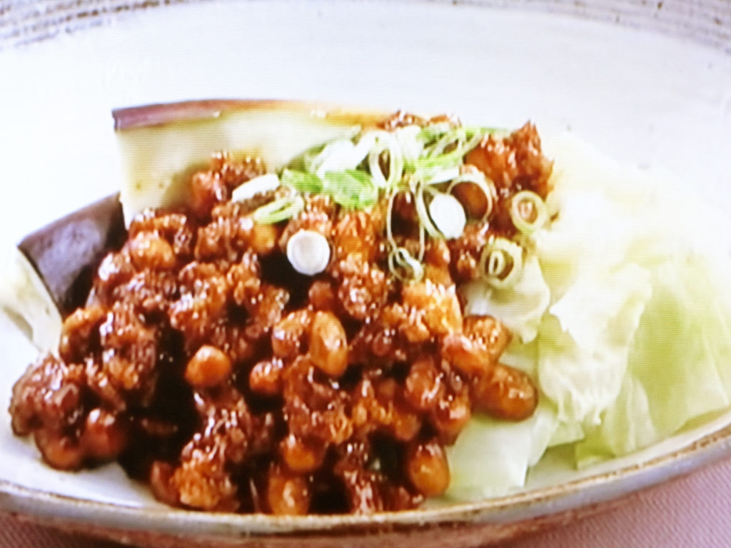 【上沼恵美子のおしゃべりクッキング】なすとキャベツの納豆味噌のレシピ・上沼恵美子・岡本健二