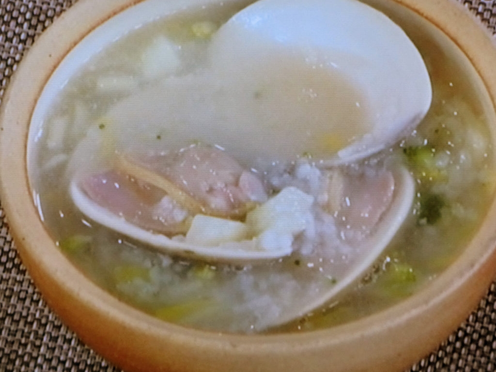 【ごごナマ】はまぐりのお粥のレシピ・上野直哉
