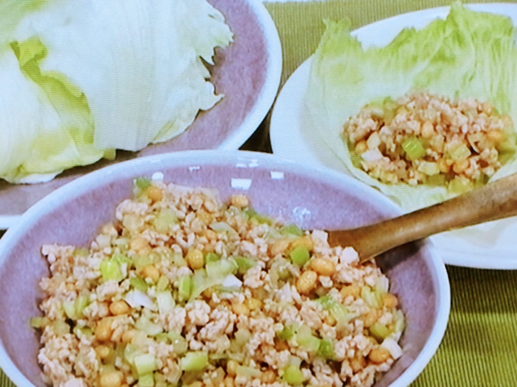 【キューピー３分クッキング】豚ひき肉と納豆の炒めもの レタス包みのレシピ・藤井恵