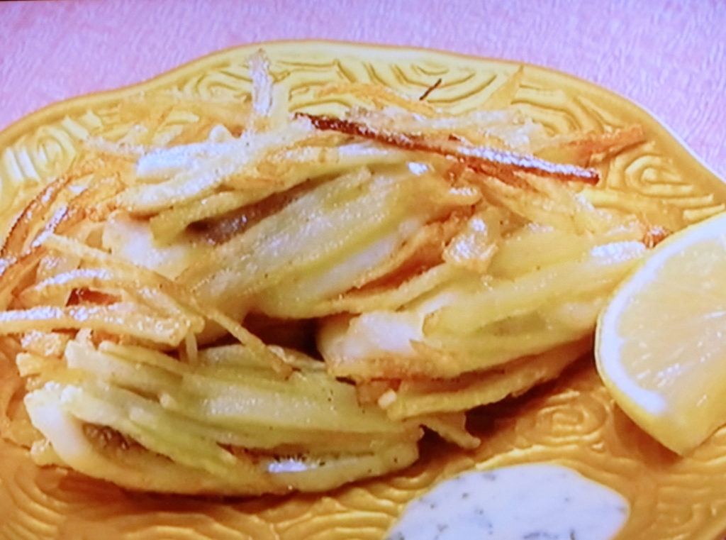 【おかずのクッキング】鯛のじゃがいも衣揚げ 木の芽マヨネーズのレシピ・笠原将弘