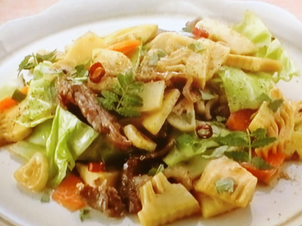 【きょうの料理】たけのこと豚肉のみそ炒めのレシピ・杉本節子