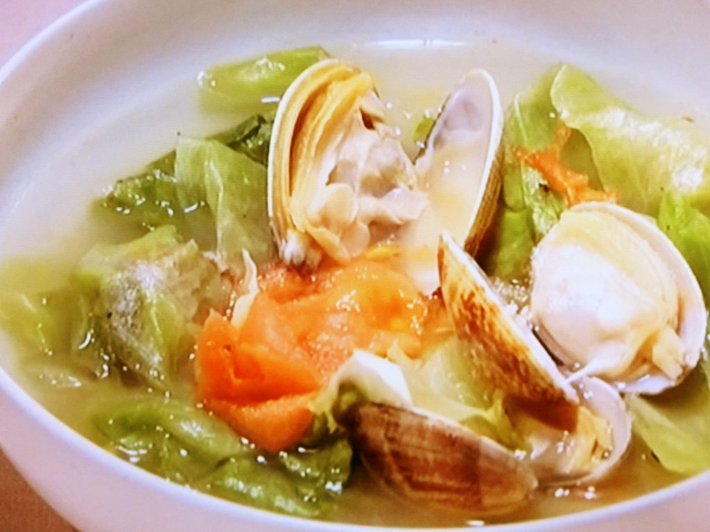 【きょうの料理】あさりと春野菜のスープのレシピ・上田淳子