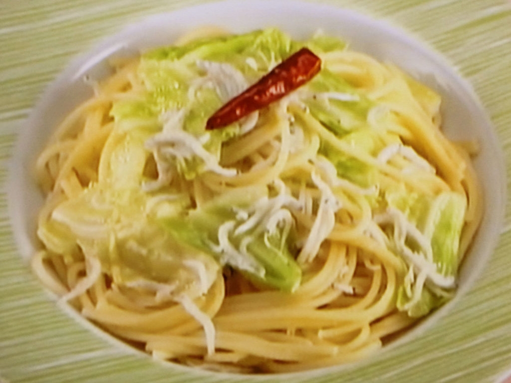 【上沼恵美子のおしゃべりクッキング】しらすと春キャベツのスパゲッティのレシピ・上沼恵美子・小池浩司