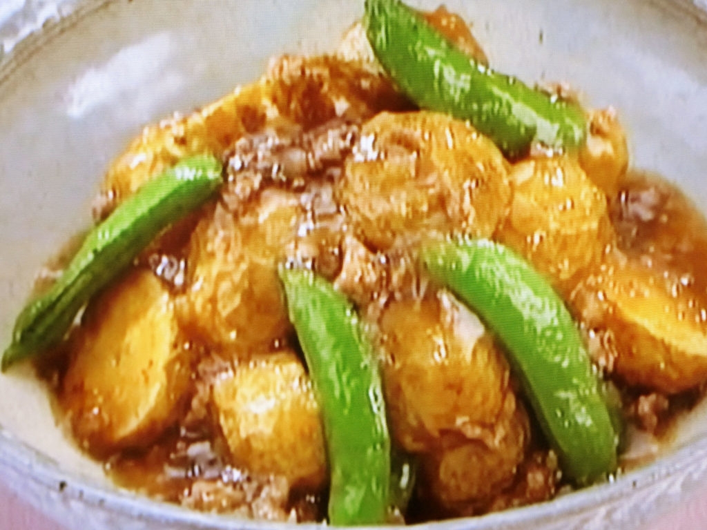 【上沼恵美子のおしゃべりクッキング】揚げ新じゃがの牛そぼろのレシピ・上沼恵美子・岡本健二