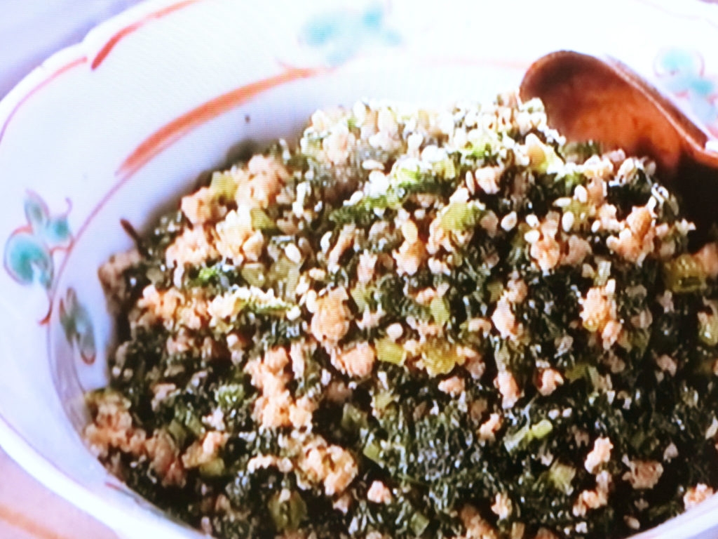 【趣味どきっ！】ふきの葉のそぼろ煮のレシピ・本多京子