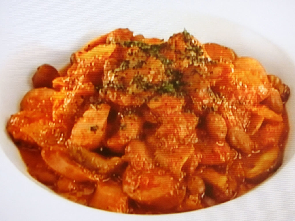 【上沼恵美子のおしゃべりクッキング】ソーセージと金時豆の煮込みのレシピ・上沼恵美子・小池浩司