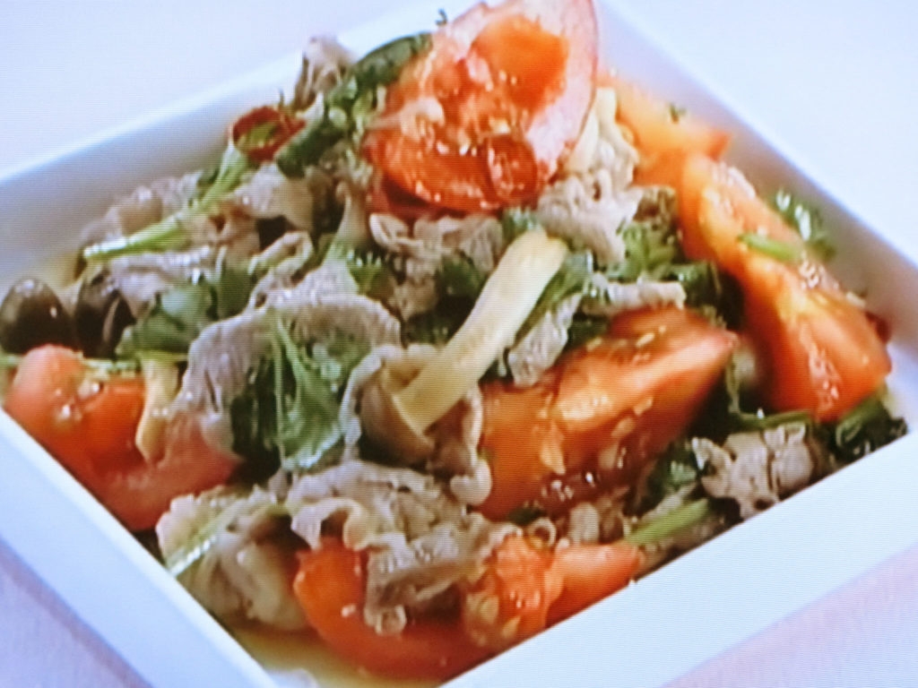 【上沼恵美子のおしゃべりクッキング】牛肉の和えもののレシピ・上沼恵美子・石川智之