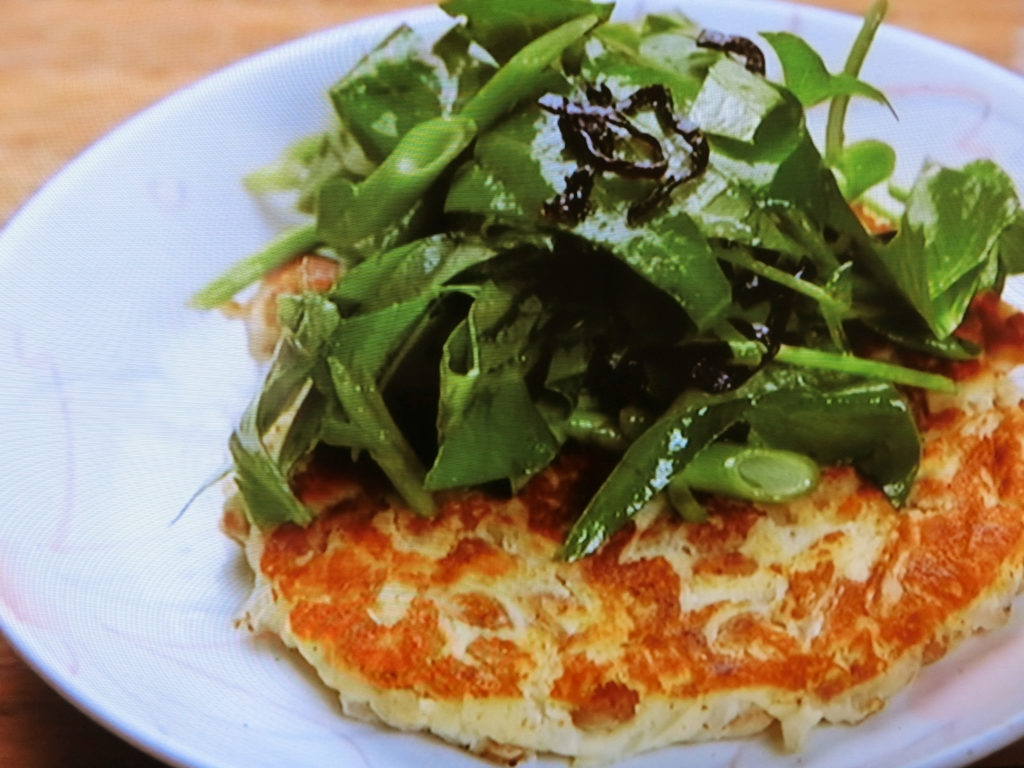 【きじまりゅうたの小腹すいてませんか？】納豆お焼きの空心菜のっけのレシピ・きじまりゅうた