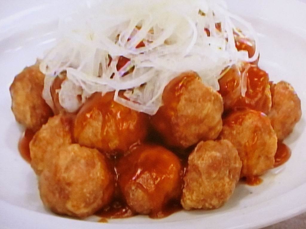 【キューピー３分クッキング】豚切り落とし肉だんご甘酢あんのレシピ・小林まさみ