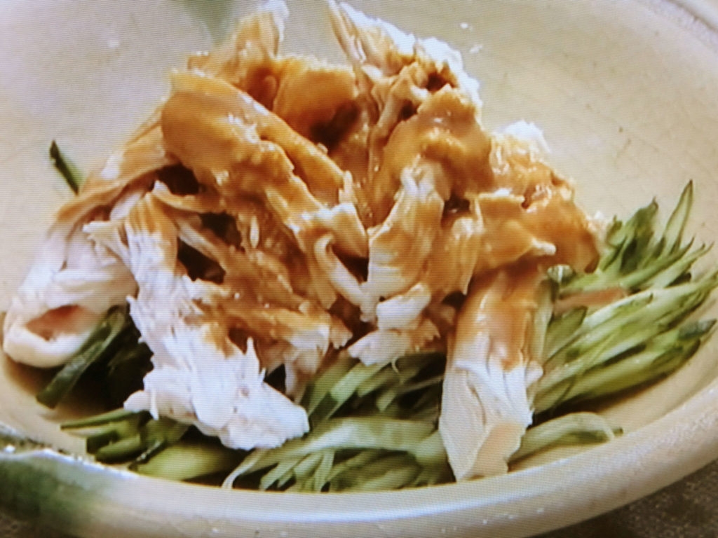 【おかずのクッキング】鶏むね肉のボイルごまソースのレシピ・土井善晴