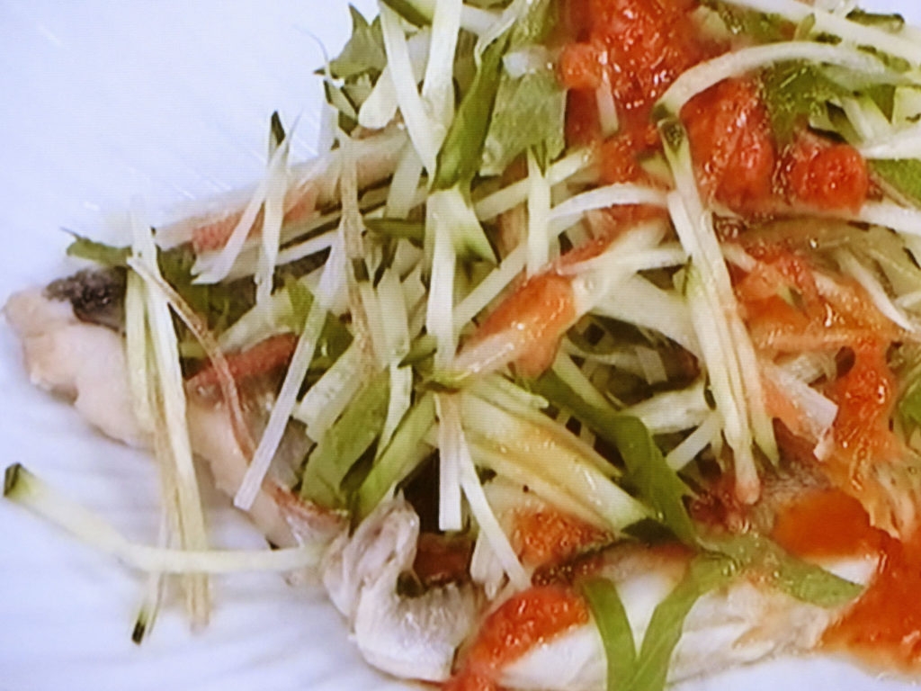 【キューピー３分クッキング】あじの酒蒸し 薬味野菜のせのレシピ・石原洋子