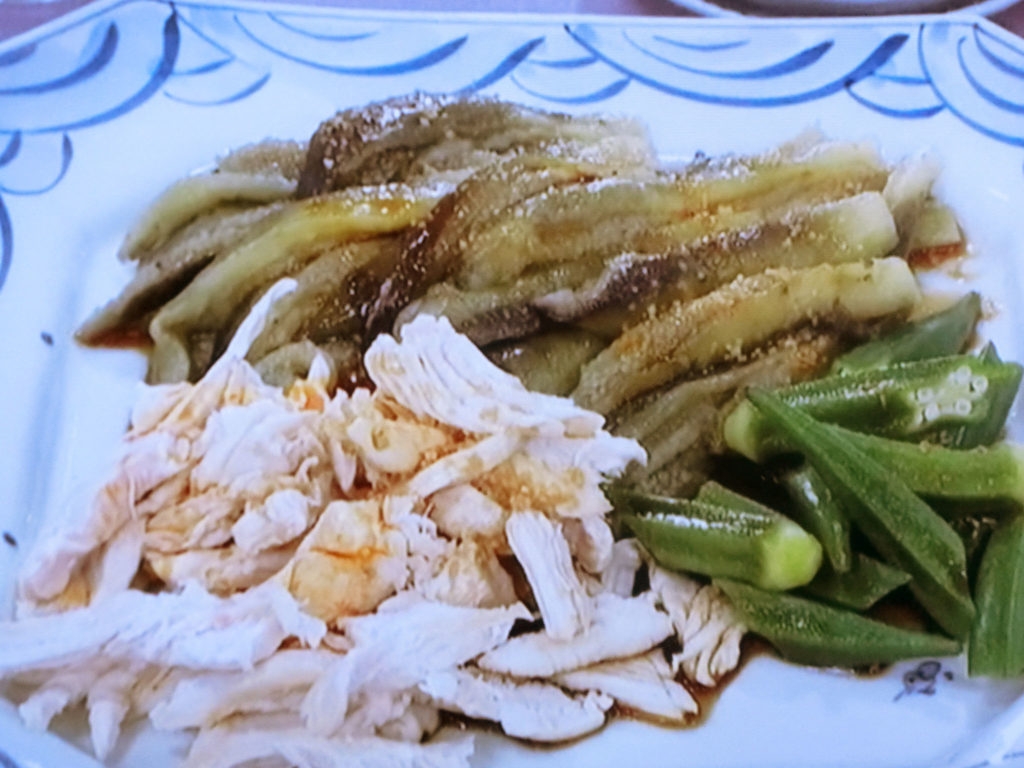 【キューピー３分クッキング】ゆでなすと焼きささ身の香味だれのレシピ・田口成子