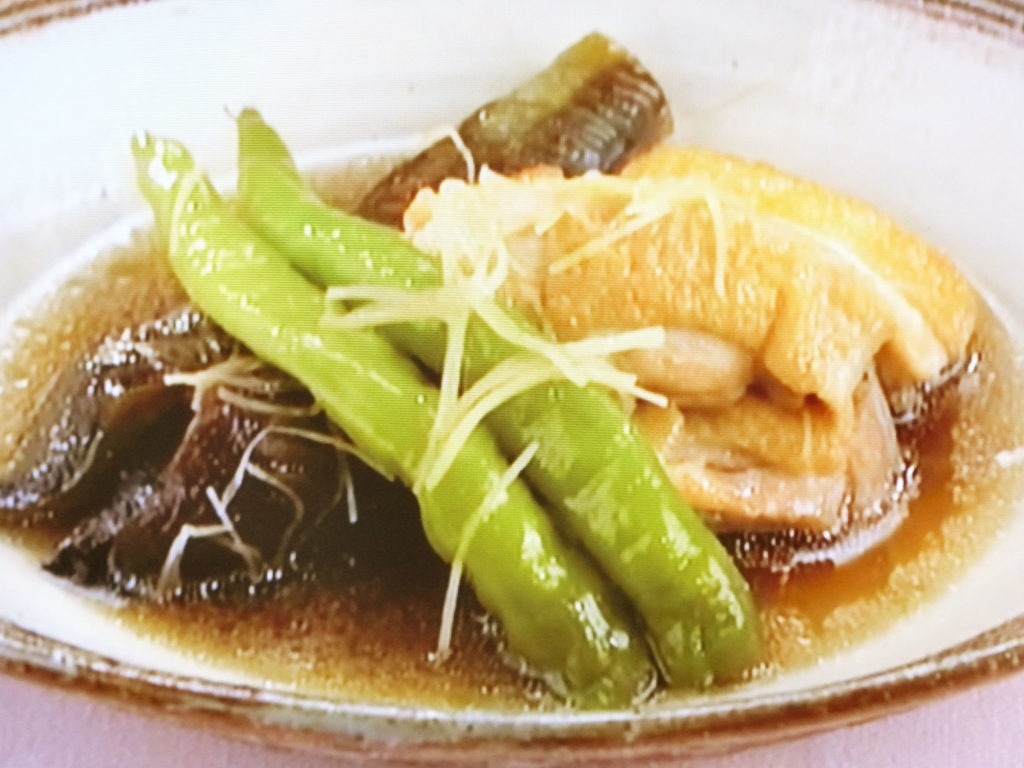 【上沼恵美子のおしゃべりクッキング】なすと鶏のしょうが煮のレシピ・上沼恵美子・岡本健二