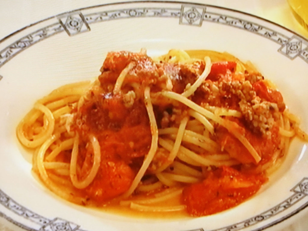【おかずのクッキング】フレッシュトマトとひき肉のスパゲッティのレシピ・土井善晴