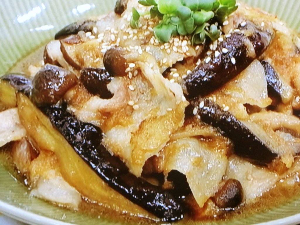【ノンストップ】豚バラ肉とナスのさっぱりおろし炒めのレシピ・検索きょうのおしゃレシピ