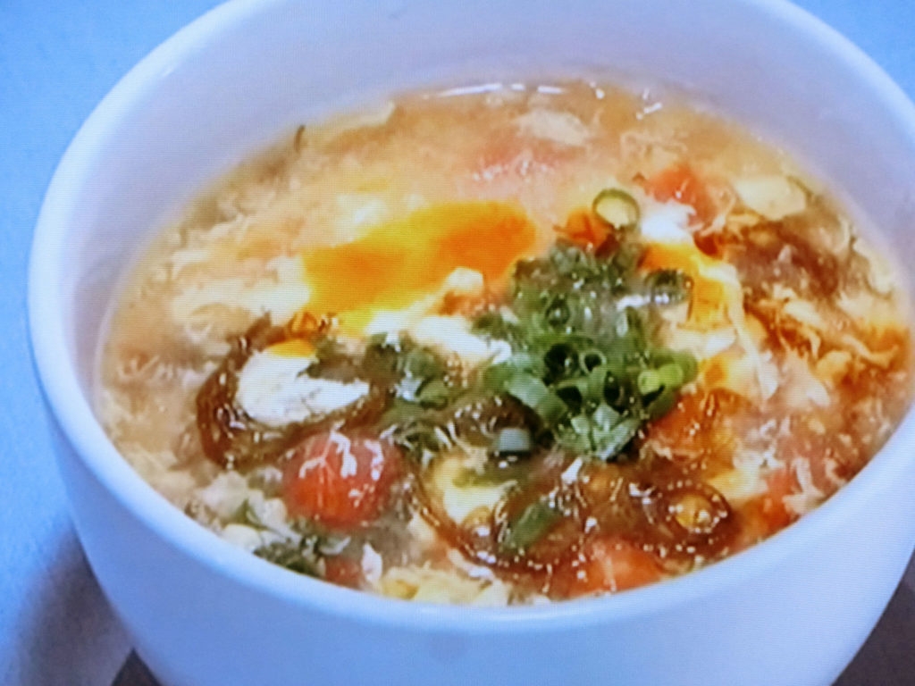 【きょうの料理】もずくとトマトのサンラータンのレシピ・本多京子