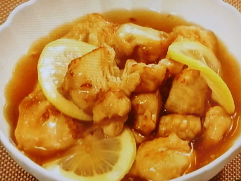 【ひるまえほっと】鶏から揚げのレモン煮のレシピ・川上文代