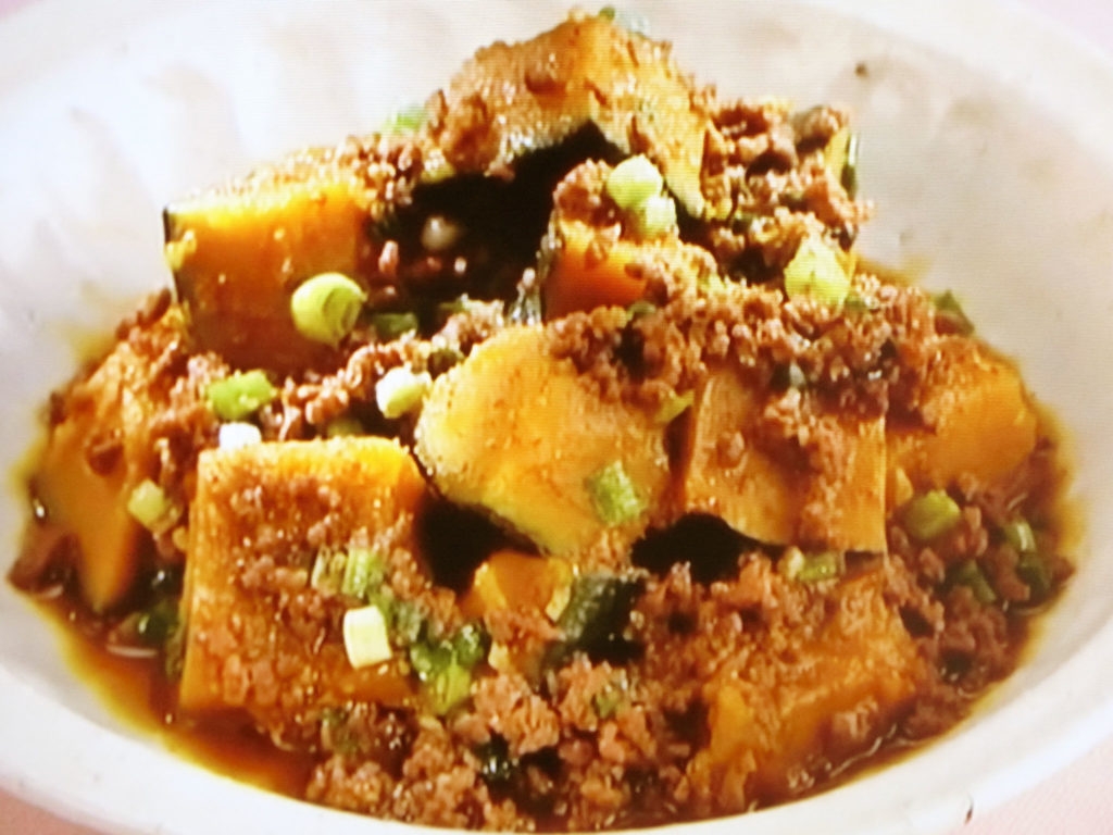 【上沼恵美子のおしゃべりクッキング】かぼちゃと牛挽肉の煮込みのレシピ・上沼恵美子・石川智之
